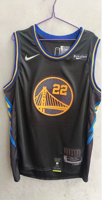 Men Golden State Warriors #22 Wiggins Black City Edition Nike 2022 NBA Jersey
